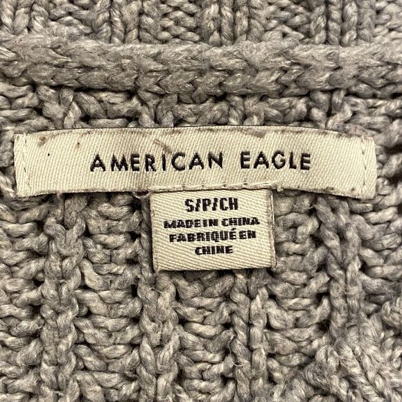 American Eagle Cable Knit Sweater Womens Sm‎ Cozycore Classiccore Casual Grunge - Picture 4 of 10